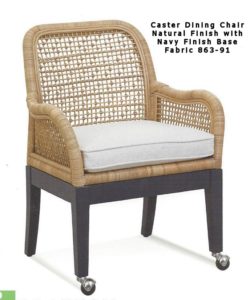 Boone Wicker Caster Dining Chair