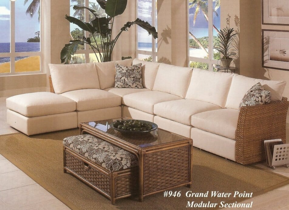 Grand Water Point Wicker Modular Sectional