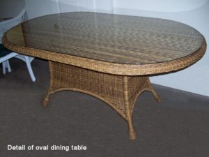 Long Island Outdoor Wicker Oval Dining Table