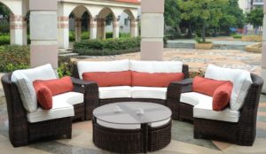St. Thomas Curved outdoor wicker sectional