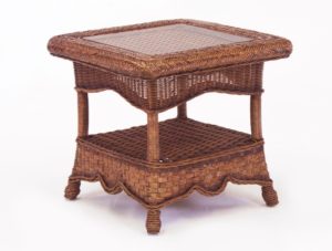 Autumn Morning Wicker End Table