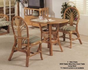 Sunrise Rattan chairs with drop down table