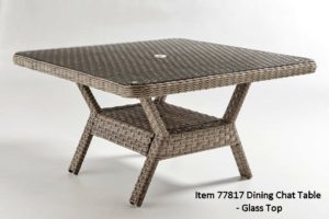 Summertime Chat Dining Table Glass Top