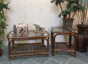 Jamaican Rattan Coffee and End Table