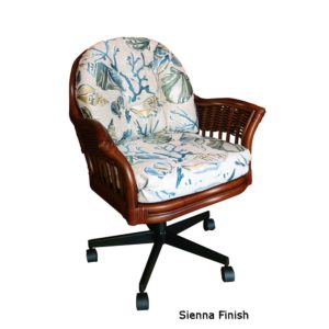 Bridgeport Rattan Caster Office Chair Sienna