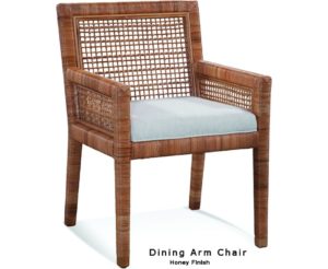 Pine Isle Wicker Dining Arm Chair