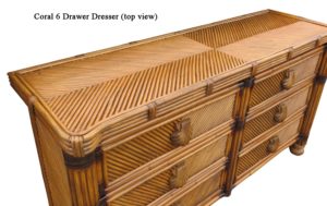 Coral 6 Drawer Dresser - top view