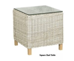 6510 Outdoor Wicker Square End Table