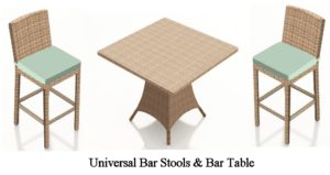 Universal Wicker Bar Stools & Table