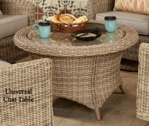 Universal Outdoor Wicker Chat Table