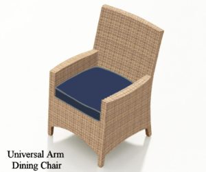 Universal Outdoor Wicker Dining Arm Chair