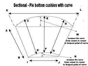 Sectional Pie Bottom Cushion