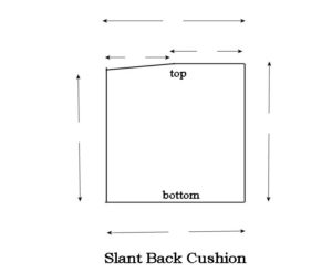 back cushion with slant