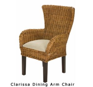Clarissa Wicker Dining Arm Chair