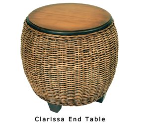 Clarissa Wicker End Table