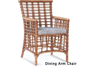 Bridgehampton wicker dining arm chair