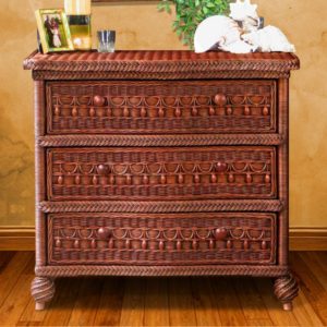 Classic 3 drawer chest brown wash