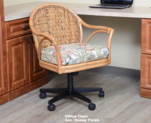 Panama wicker rattan office chair