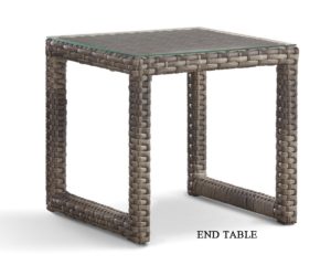 Java outdoor wicker end table