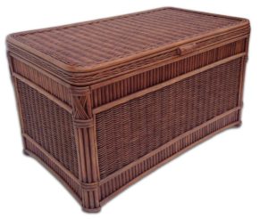 Morocco wood lined rattan trunk