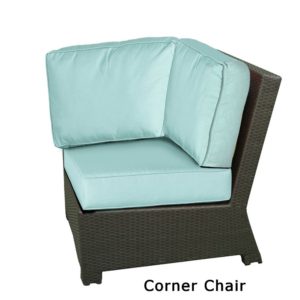 Sag Harbor Resin Outdoor Wicker Corner Chair