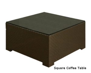 Sag Harbor resin wicker outdoor sq coffee table