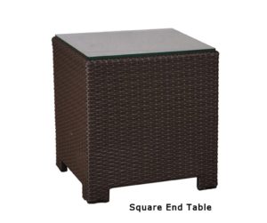 Sag Harbor resin wicker outdoor sq end table