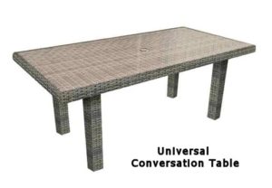 Universal Resin Wicker Table