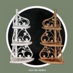 4014 Victorian 3 Tier Wicker Corner Wall Shelf