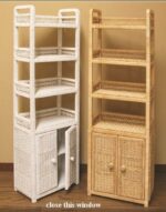 4365 Wicker Floor Stand with Doors