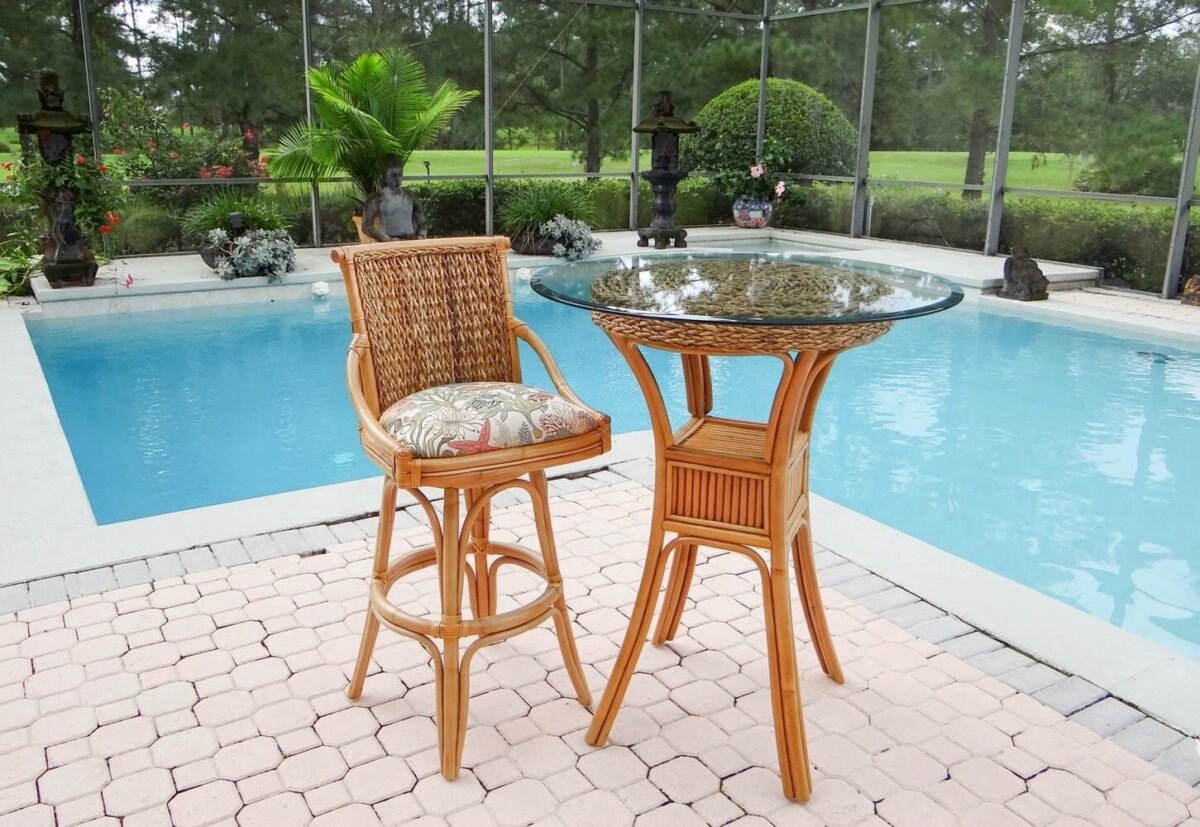 Balboa Rattan Wicker Barstool