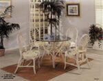 Sunrise Rattan Side Chairs with Glass Top Table