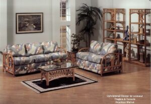 Bali Upholstered Rattan Sofa 