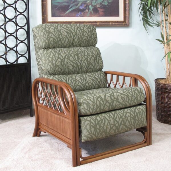 Bali Rattan Recliner Walnut Finish