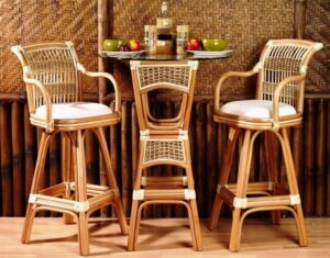 Island Paradise Rattan Bar Table & Barstools