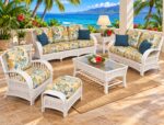 Coral Isle Rattan Furniture Collection in Whitewash Finish