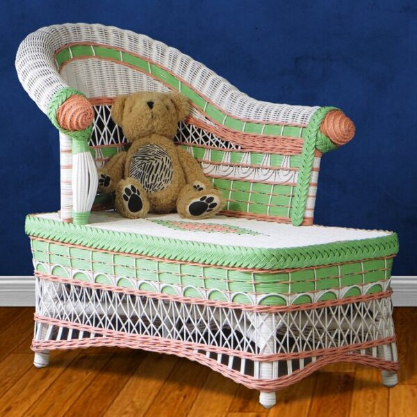 Fancy Wicker Childs Chaise Lounge
