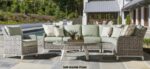 Grand Wicker Sectional Soft Granite Finish