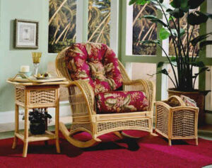 Island Paradise Rattan & Wicker Rocker