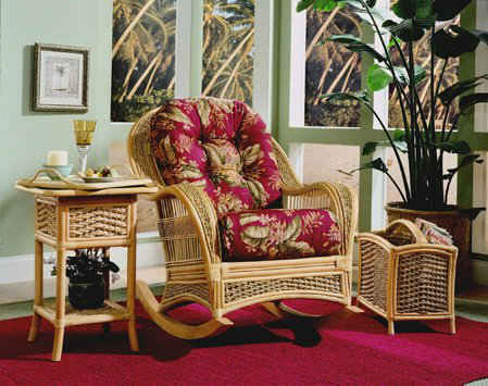 Island Paradise Rattan & Wicker Rocker