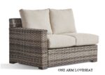 Java outdoor wicker one arm loveseat