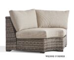 Java outdoor wicker wedge corner