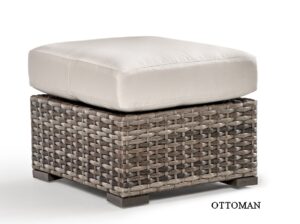 Java outdoor wicker ottoman