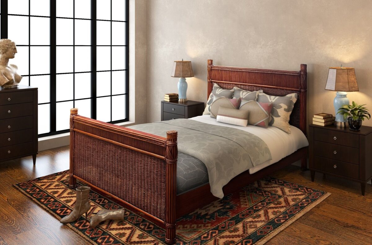 Morocco Complete Wicker Queen Bed