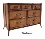 Palm Cove Triple Rattan Wicker Split