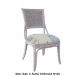 Singapore Rattan/wicker Side Chair Driftwood