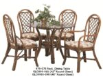 Trellis Rattan Dining with Round Table.