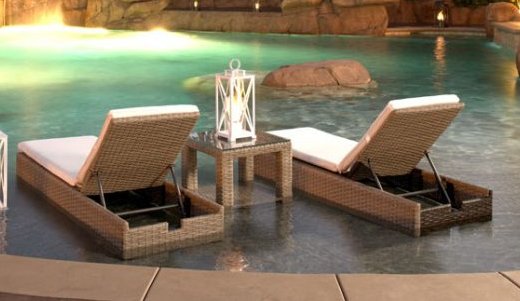 Universal Outdoor Wicker Chaise Lounge
