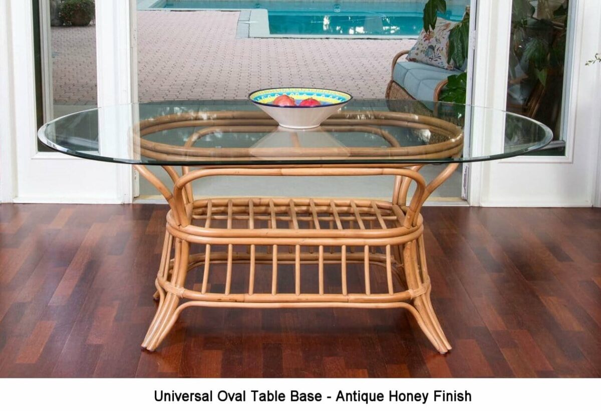 Universal Rattan Oval Dining Table