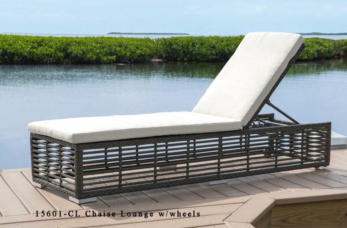 Greystone outdoor wicker chaise lounge
